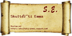 Skultéti Emma névjegykártya
